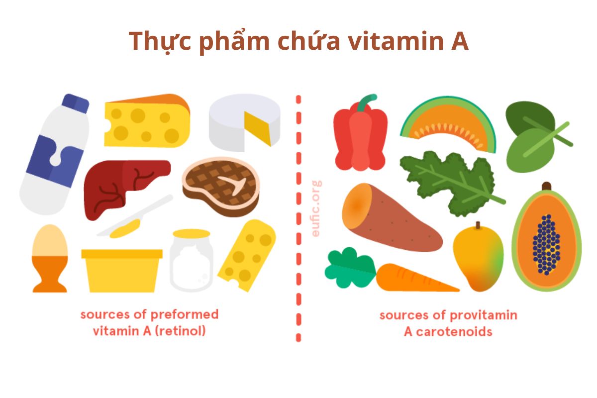 thuc pham cung cap vitamin A