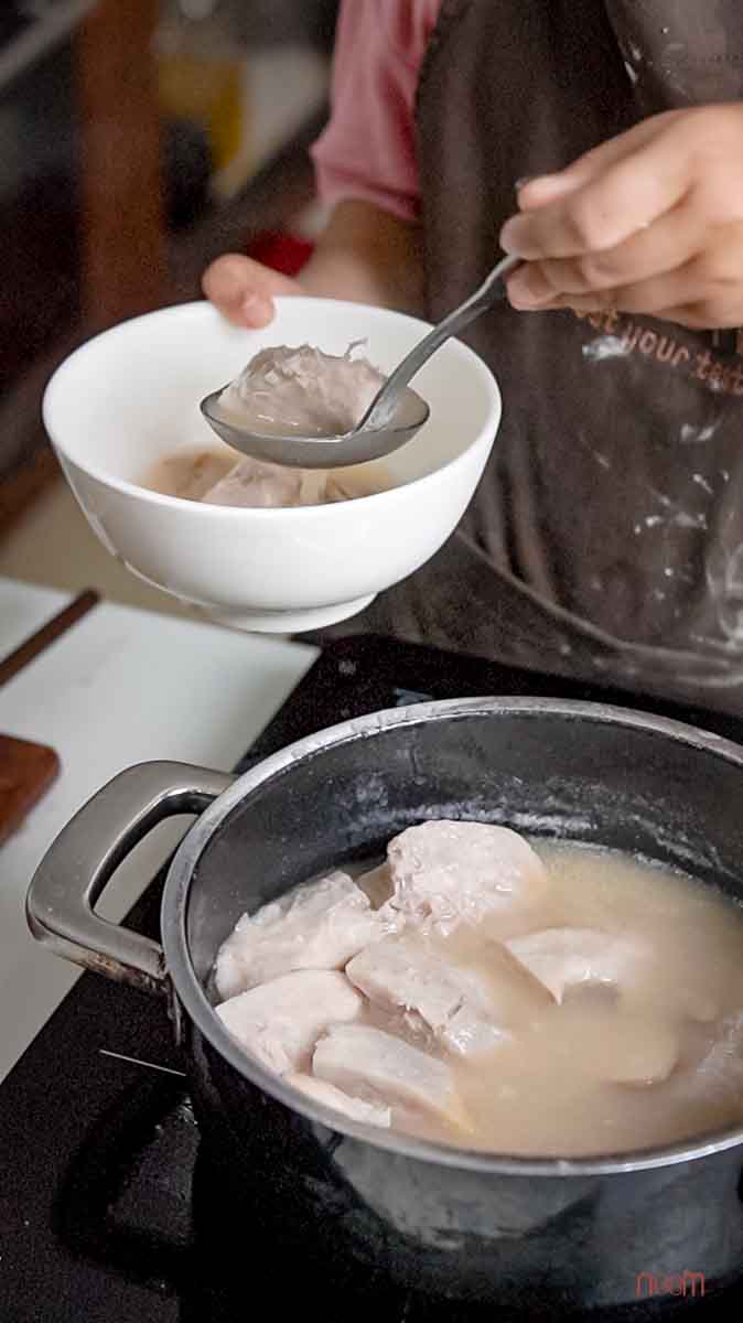 cách nấu canh khoai môn