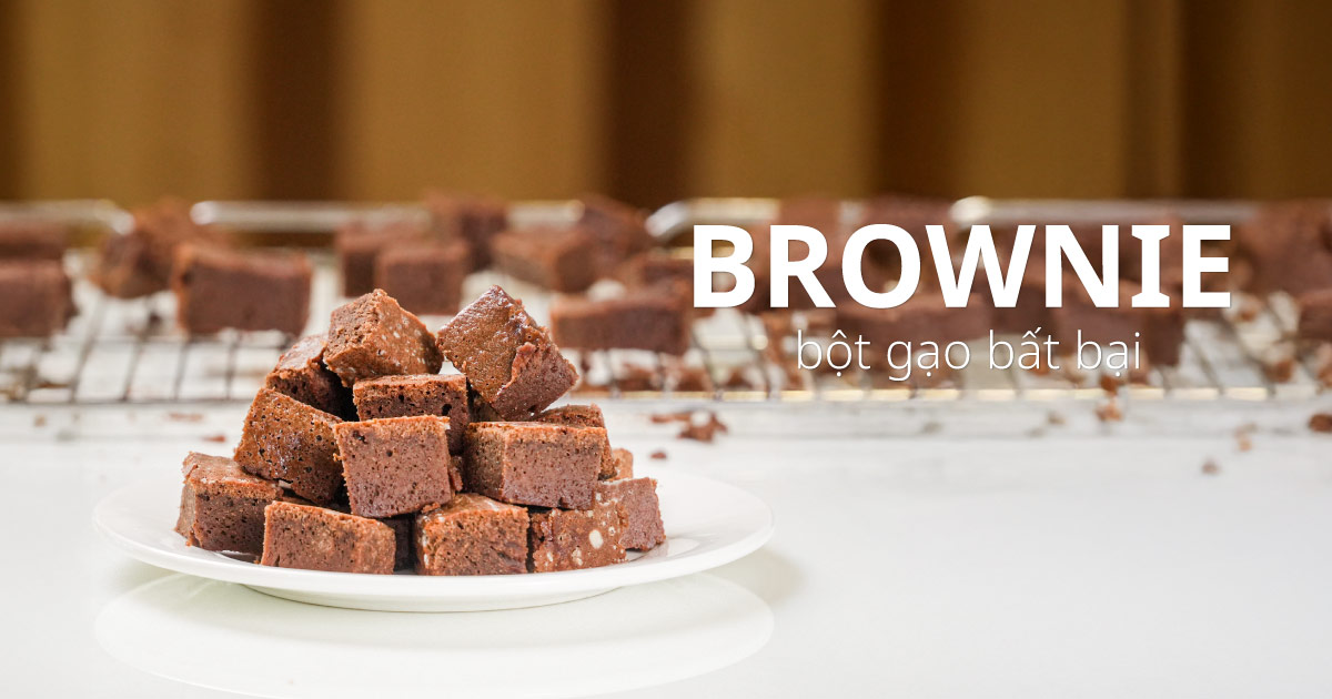cách làm bánh brownie bột gạo