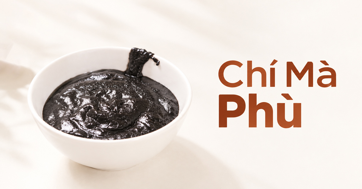 Chí mà phù – chè mè đen tự nấu tại nhà